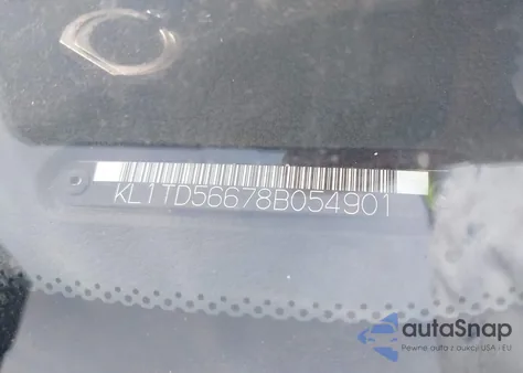 2008 Chevrolet Aveo Ls from USA, damaged, VIN KL1TD56678B054901